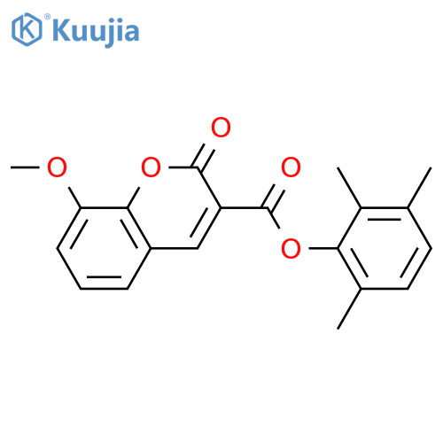 2,3,6-trimethylphenyl 8-methoxy-2-oxo-2H-chromene-3-carboxylate structure