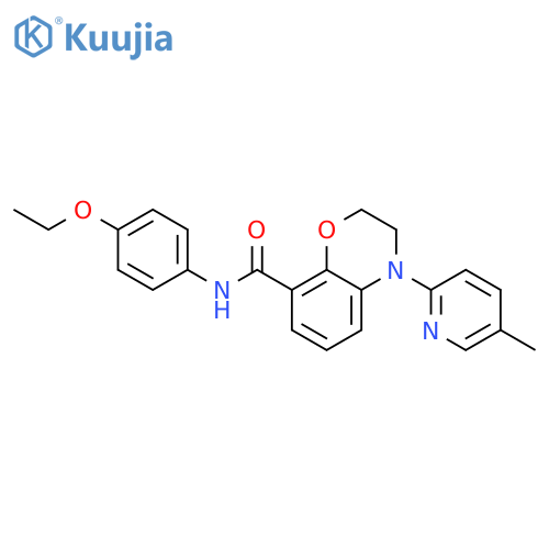 2H-1,4-Benzoxazine-8-carboxamide,N-(4-ethoxyphenyl)-3,4-dihydro-4-(5-methyl-2-pyridinyl)- structure