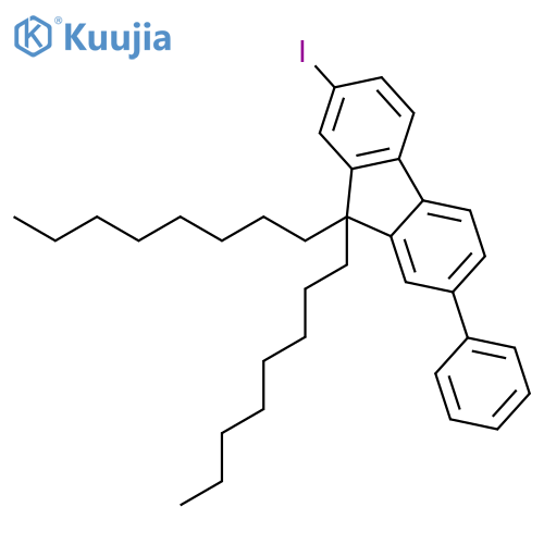 9H-Fluorene, 2-iodo-9,9-dioctyl-7-phenyl- structure