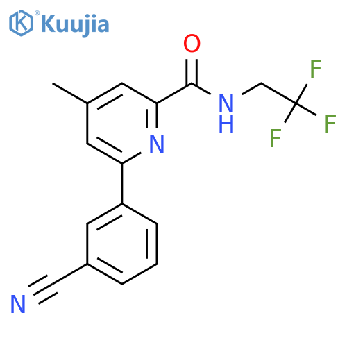 2-Pyridinecarboxamide,6-(3-cyanophenyl)-4-methyl-N-(2,2,2-trifluoroethyl)- structure