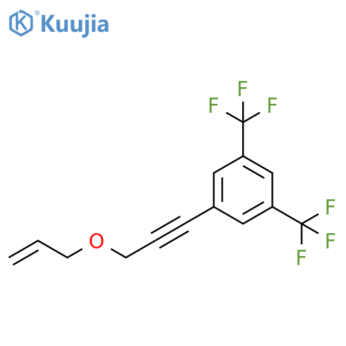 Benzene, 1-[3-(2-propenyloxy)-1-propynyl]-3,5-bis(trifluoromethyl)- structure