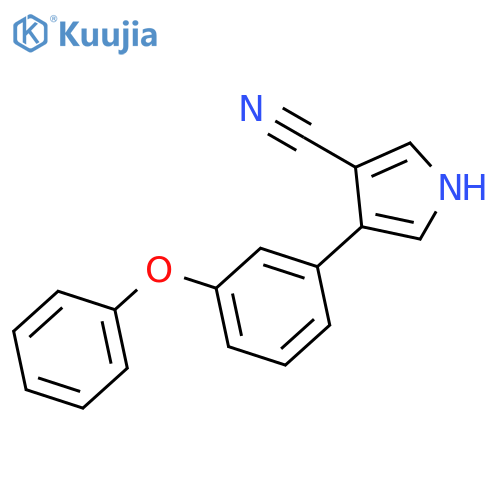 1H-Pyrrole-3-carbonitrile, 4-(3-phenoxyphenyl)- structure