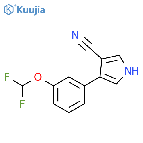 1H-Pyrrole-3-carbonitrile, 4-[3-(difluoromethoxy)phenyl]- structure