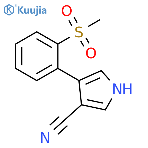 1H-Pyrrole-3-carbonitrile, 4-[2-(methylsulfonyl)phenyl]- structure