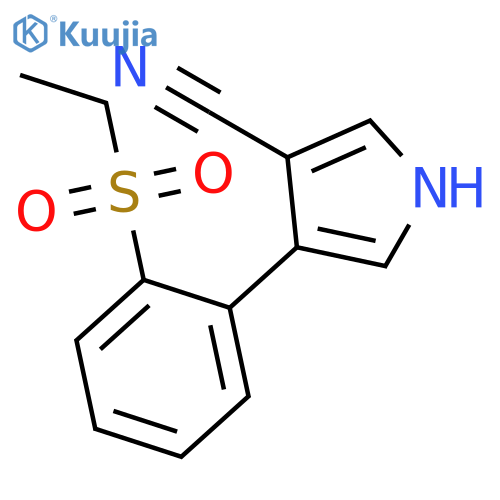 1H-Pyrrole-3-carbonitrile, 4-[2-(ethylsulfonyl)phenyl]- structure
