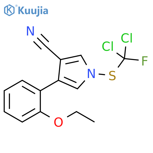 1H-Pyrrole-3-carbonitrile,1-[(dichlorofluoromethyl)thio]-4-(2-ethoxyphenyl)- structure