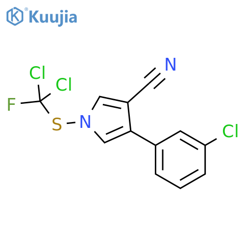 1H-Pyrrole-3-carbonitrile, 4-(3-chlorophenyl)-1-[(dichlorofluoromethyl)thio]- structure