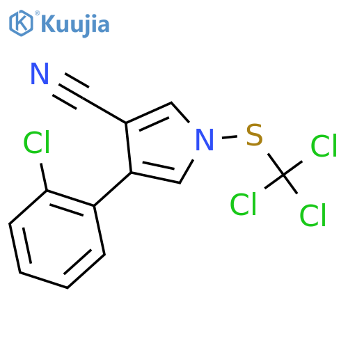 1H-Pyrrole-3-carbonitrile, 4-(2-chlorophenyl)-1-[(trichloromethyl)thio]- structure