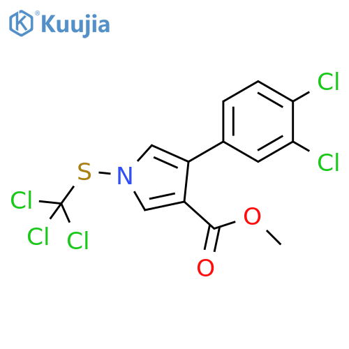 1H-Pyrrole-3-carboxylic acid,4-(3,4-dichlorophenyl)-1-[(trichloromethyl)thio]-, methyl ester structure