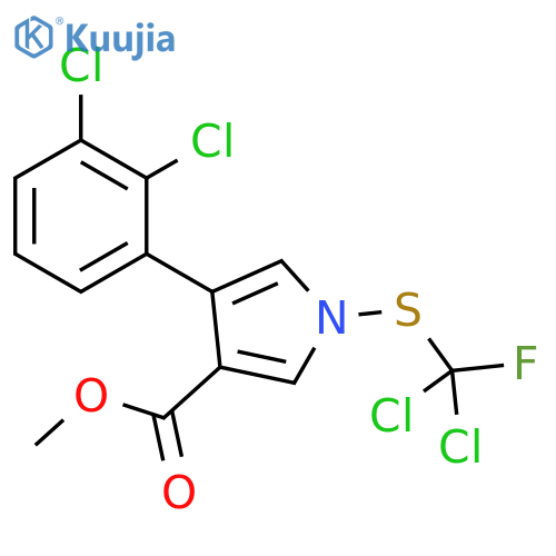 1H-Pyrrole-3-carboxylic acid, 1-[(dichlorofluoromethyl)thio]-4-(2,3-dichlorophenyl)-, methyl ester structure