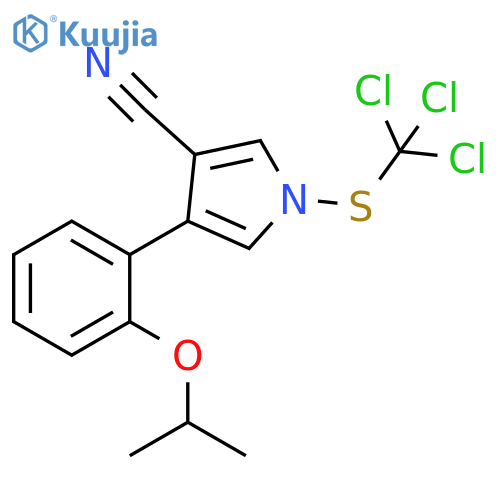 1H-Pyrrole-3-carbonitrile, 4-[2-(1-methylethoxy)phenyl]-1-[(trichloromethyl)thio]- structure