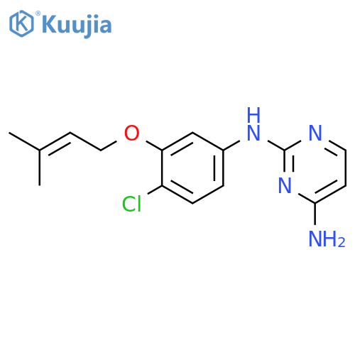 2,4-PYRIMIDINEDIAMINE, N2-[4-CHLORO-3-[(3-METHYL-2-BUTENYL)OXY]PHENYL]- structure