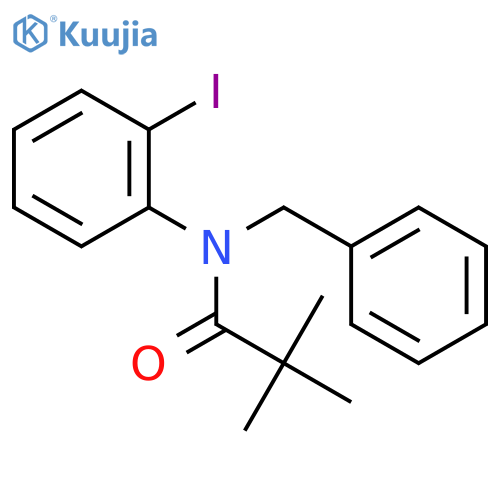 Propanamide, N-(2-iodophenyl)-2,2-dimethyl-N-(phenylmethyl)- structure