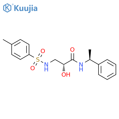 Propanamide,2-hydroxy-3-[[(4-methylphenyl)sulfonyl]amino]-N-[(1S)-1-phenylethyl]-,(2R)- structure