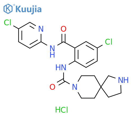 2,8-Diazaspiro[4.5]decane-8-carboxamide,N-[4-chloro-2-[[(5-chloro-2-pyridinyl)amino]carbonyl]phenyl]-,monohydrochloride structure