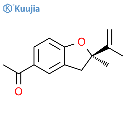 Ethanone,1-[(2R)-2,3-dihydro-2-methyl-2-(1-methylethenyl)-5-benzofuranyl]- structure