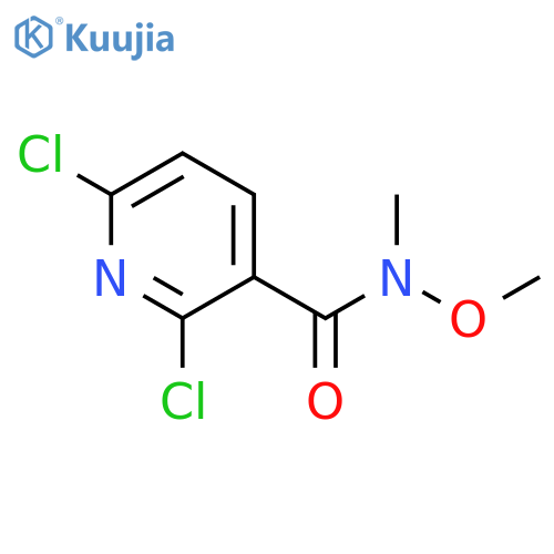 3-Pyridinecarboxamide, 2,6-dichloro-N-methoxy-N-methyl- structure
