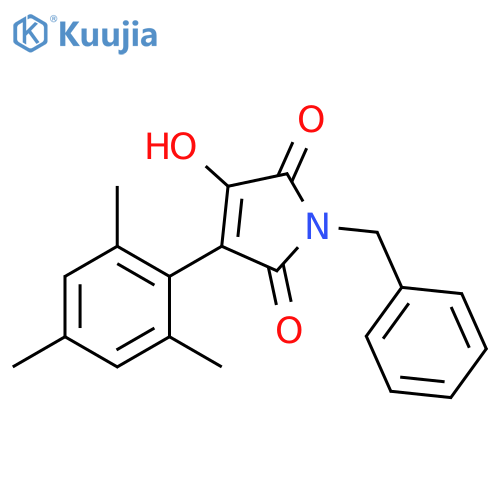 1H-Pyrrole-2,5-dione,3-hydroxy-1-(phenylmethyl)-4-(2,4,6-trimethylphenyl)- structure