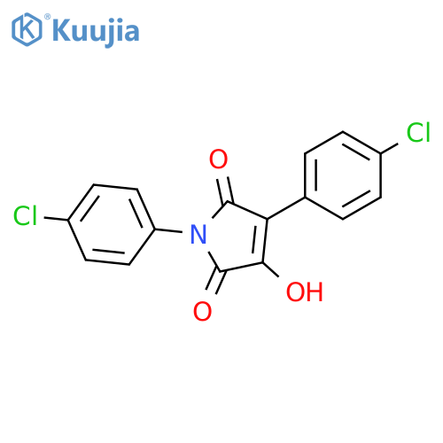 1H-Pyrrole-2,5-dione, 1,3-bis(4-chlorophenyl)-4-hydroxy- structure