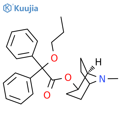Benzeneacetic acid, a-phenyl-a-propoxy-,8-methyl-8-azabicyclo[3.2.1]oct-2-yl ester, (1R-endo)- (9CI) structure