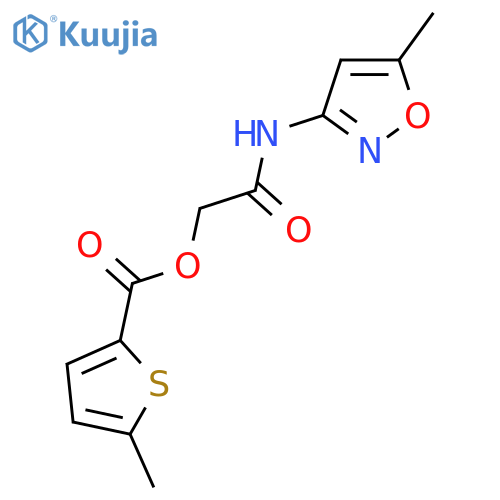 (5-methyl-1,2-oxazol-3-yl)carbamoylmethyl 5-methylthiophene-2-carboxylate structure