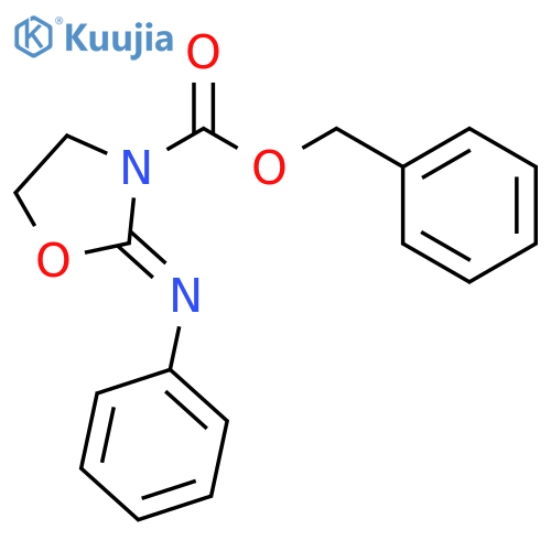 3-Oxazolidinecarboxylic acid, 2-(phenylimino)-, phenylmethyl ester structure