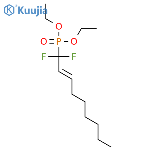 Phosphonic acid, [(2E)-1,1-difluoro-2-nonenyl]-, diethyl ester structure