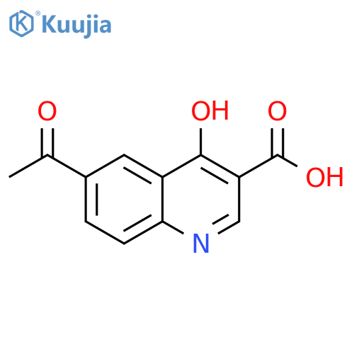 6-Acetyl-4-hydroxy-quinoline-3-carboxylic acid structure