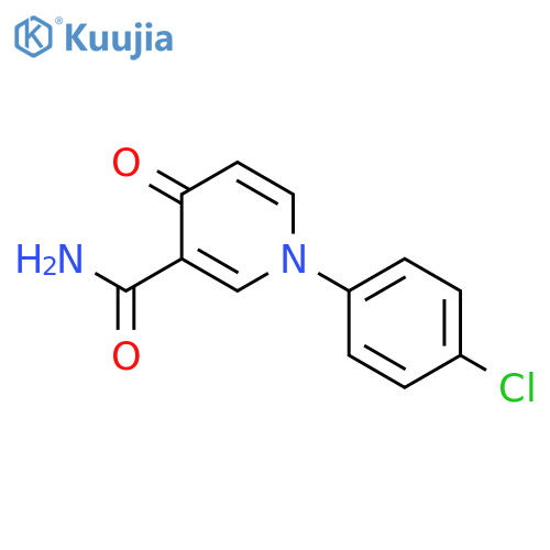 3-Pyridinecarboxamide, 1-(4-chlorophenyl)-1,4-dihydro-4-oxo- structure