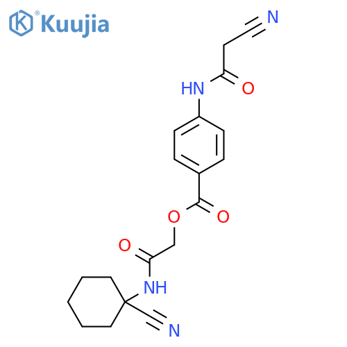 [(1-Cyanocyclohexyl)carbamoyl]methyl 4-(2-cyanoacetamido)benzoate structure