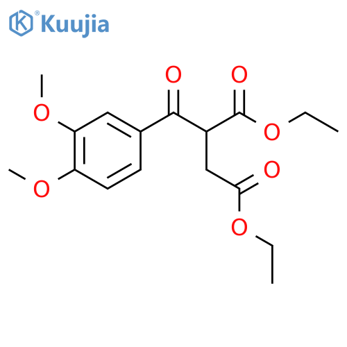 Butanedioic acid, (3,4-dimethoxybenzoyl)-, diethyl ester structure
