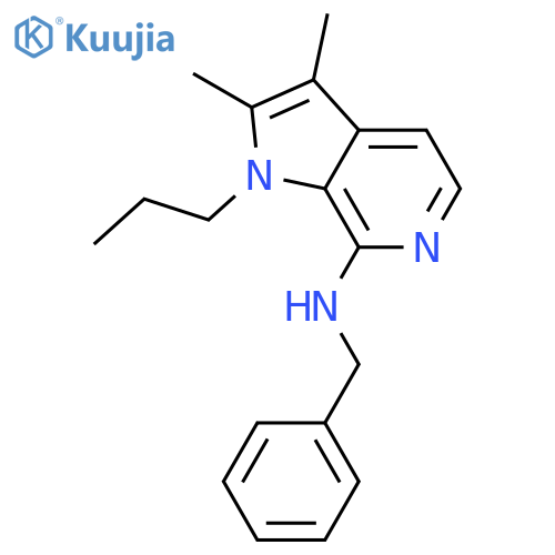 1H-Pyrrolo[2,3-c]pyridin-7-amine,2,3-dimethyl-N-(phenylmethyl)-1-propyl- structure