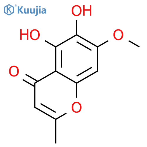 5,6-Dihydroxy-7-methoxy-2-methyl-chromen-4-on structure