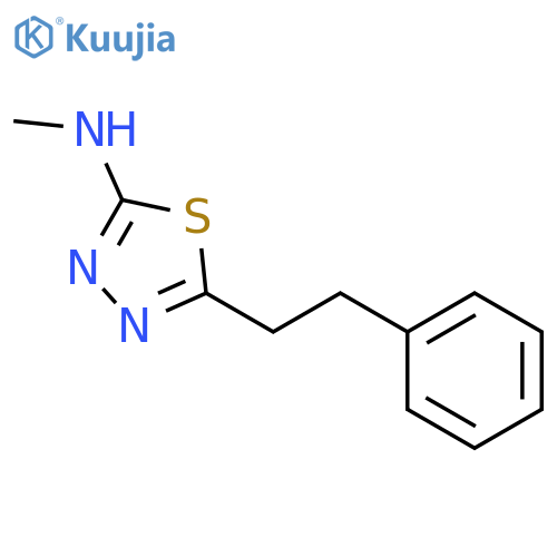 1,3,4-Thiadiazol-2-amine, N-methyl-5-(2-phenylethyl)- structure