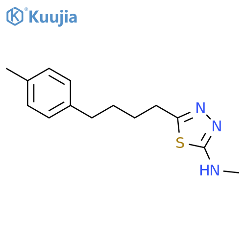 1,3,4-Thiadiazol-2-amine, N-methyl-5-[4-(4-methylphenyl)butyl]- structure