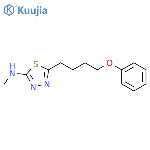 1,3,4-Thiadiazol-2-amine, N-methyl-5-(4-phenoxybutyl)- structure