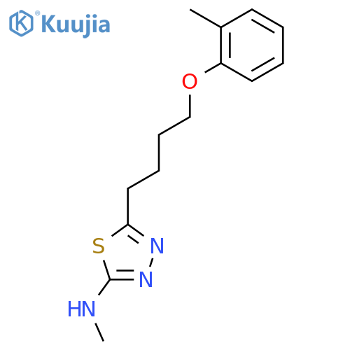 1,3,4-Thiadiazol-2-amine, N-methyl-5-[4-(2-methylphenoxy)butyl]- structure