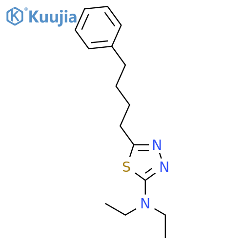 1,3,4-Thiadiazol-2-amine, N,N-diethyl-5-(4-phenylbutyl)- structure