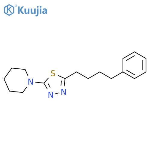 Piperidine, 1-[5-(4-phenylbutyl)-1,3,4-thiadiazol-2-yl]- structure