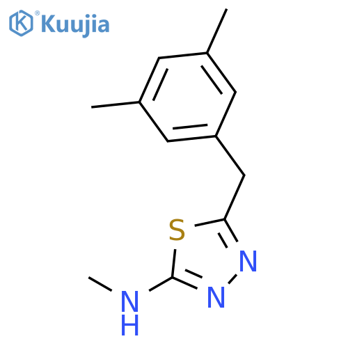 1,3,4-Thiadiazol-2-amine, 5-[(3,5-dimethylphenyl)methyl]-N-methyl- structure