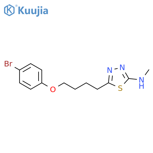 1,3,4-Thiadiazol-2-amine, 5-[4-(4-bromophenoxy)butyl]-N-methyl- structure