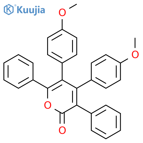 4,5-bis(4-methoxyphenyl)-3,6-diphenylpyran-2-one structure