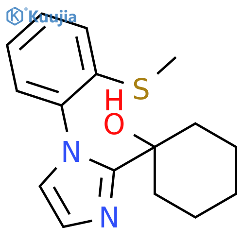 Cyclohexanol, 1-[1-[2-(methylthio)phenyl]-1H-imidazol-2-yl]- structure