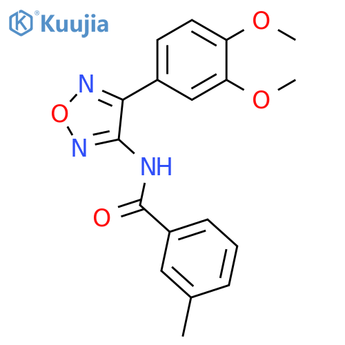 N-4-(3,4-dimethoxyphenyl)-1,2,5-oxadiazol-3-yl-3-methylbenzamide structure