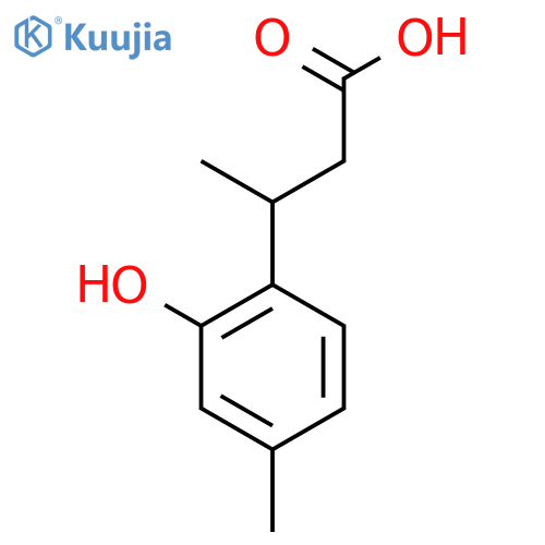 3-(2-hydroxy-4-methylphenyl)butanoic acid structure
