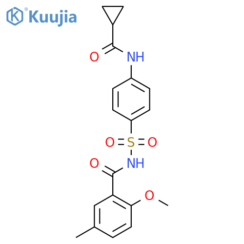 Benzamide,N-[[4-[(cyclopropylcarbonyl)amino]phenyl]sulfonyl]-2-methoxy-5-methyl- structure