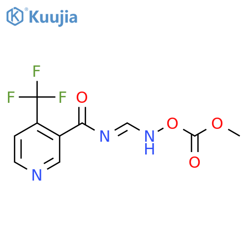 3-Pyridinecarboxamide,N-[[[(methoxycarbonyl)oxy]amino]methylene]-4-(trifluoromethyl)- structure