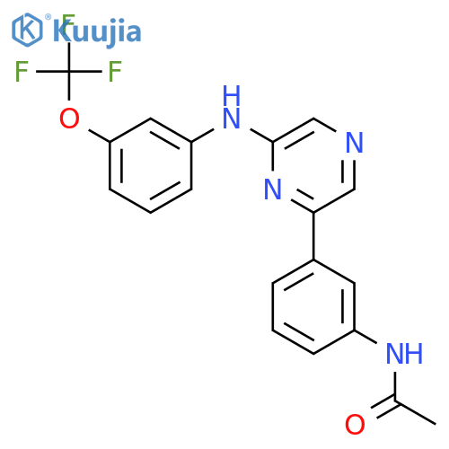 Acetamide, N-[3-[6-[[3-(trifluoromethoxy)phenyl]amino]pyrazinyl]phenyl]- structure