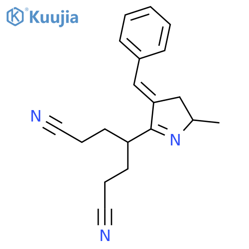 Heptanedinitrile,4-[(4E)-3,4-dihydro-2-methyl-4-(phenylmethylene)-2H-pyrrol-5-yl]- structure