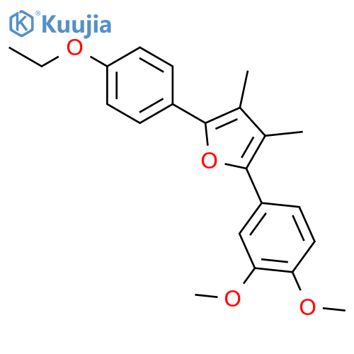 Furan, 2-(3,4-dimethoxyphenyl)-5-(4-ethoxyphenyl)-3,4-dimethyl- structure